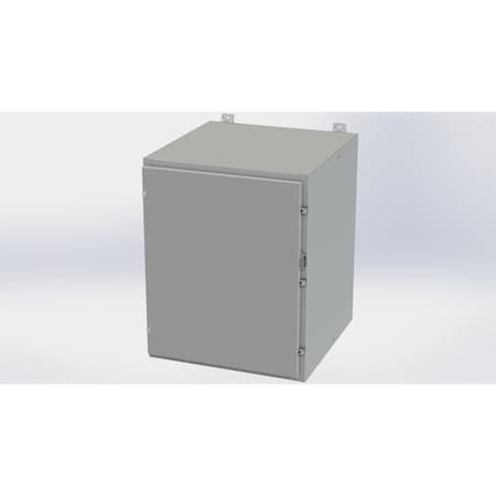 Saginaw Control & Engineering Clamps with Padlock Hasp Electrical Enclosures, 30 in H, 24 in D, 24 in W, NEMA 4, Carbon Steel SCE-30H2424LP